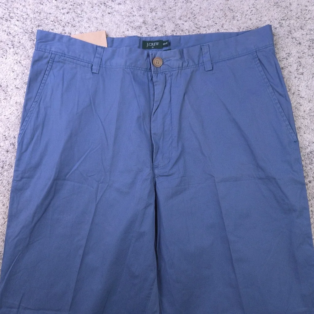 VTG J Crew Chino Pants Mens 36x30 Wide Leg Classic Fit Trouser Blue Baggy NWT